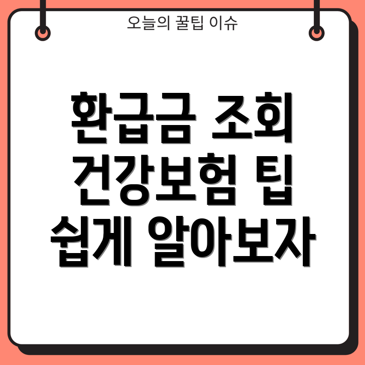 건강보험료 환급금 조회