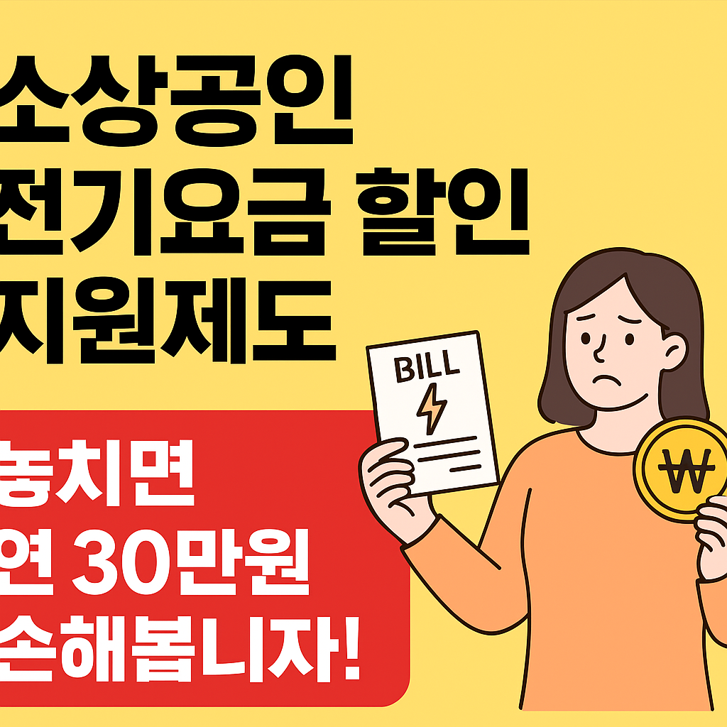 [소상공인 전기요금 할인] 지금 안 하면 연 30만 원 날립니다!