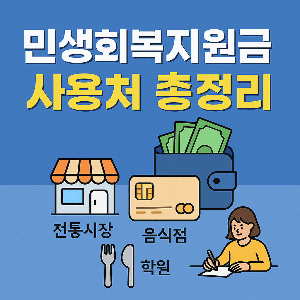 민생회복지원금 사용처 총정리 &ndash; 어디에서 사용할 수 있나요?