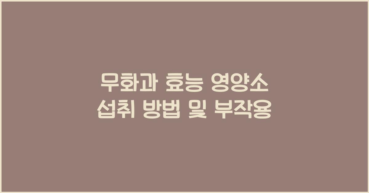 무화과 효능