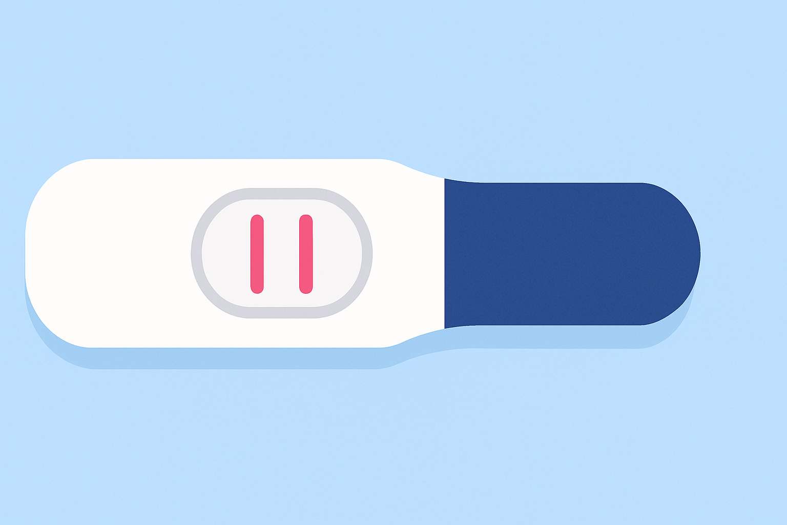 양성 반응이 나온 임신 테스트기