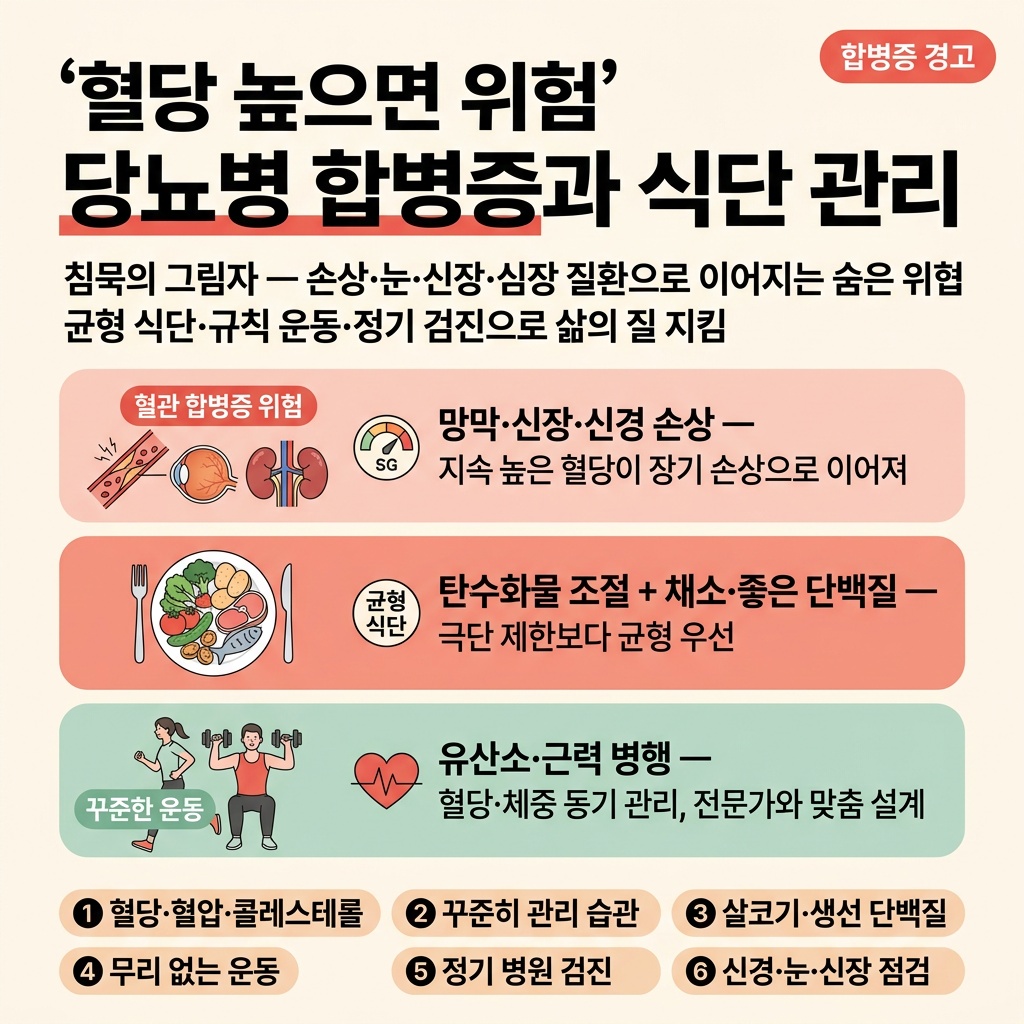 혈당 높으면 위험, 당뇨병 합병증과 식단 관리
