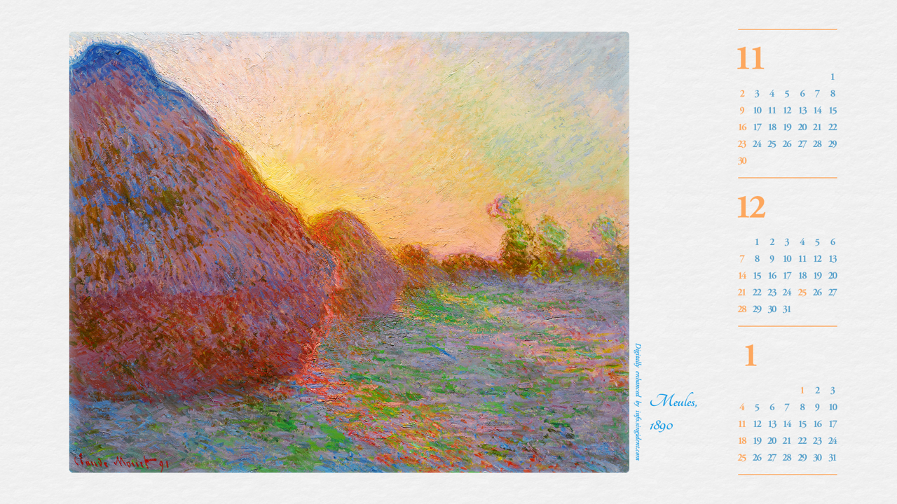 08 건초더미 B - 2025년12월 노트북배경화면