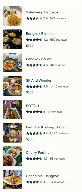 방콕 맛집 지도