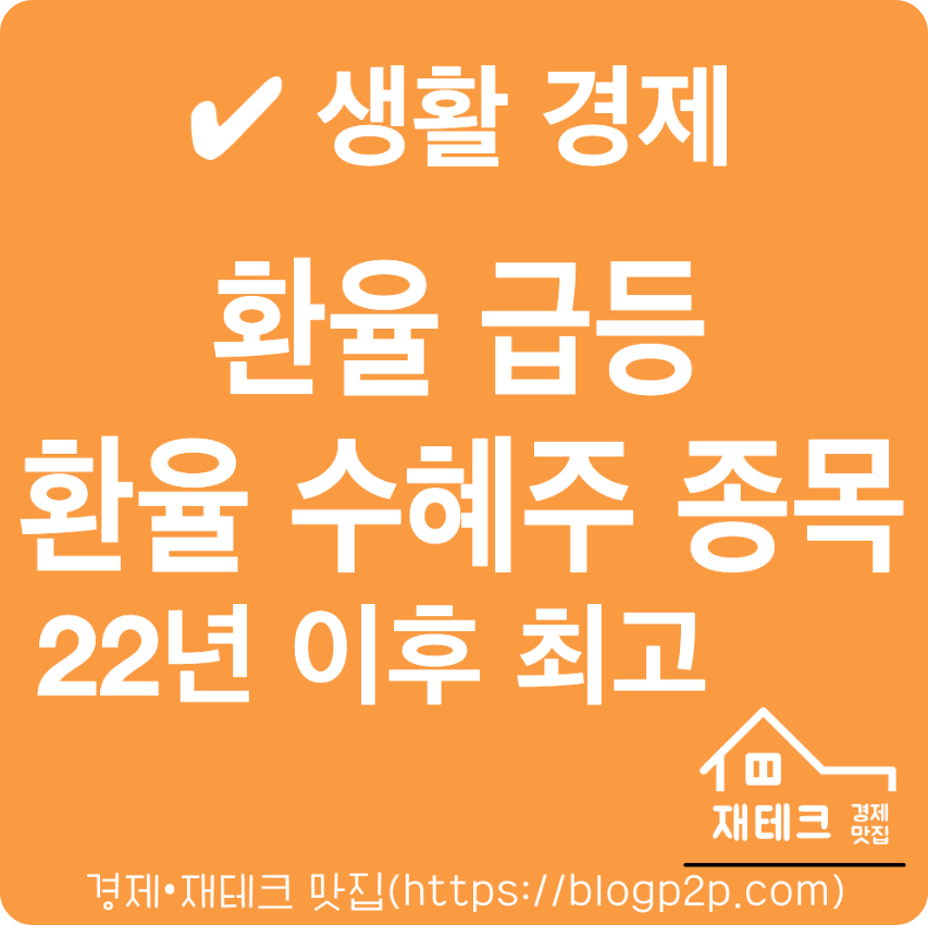 환율 22년 이후 최고가 - 강달러 고환율 수혜주는?
