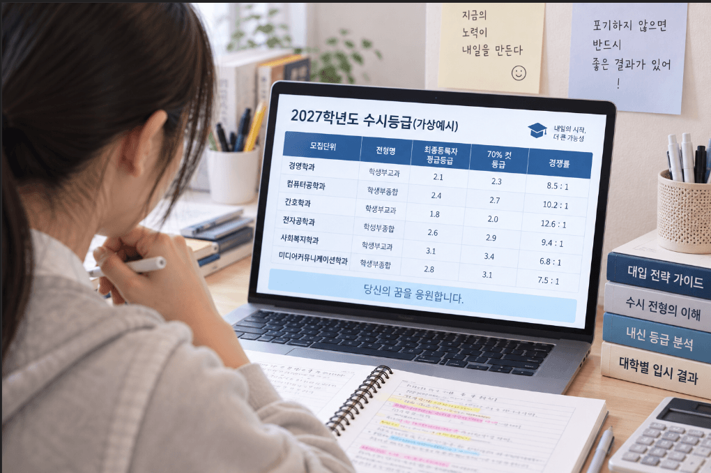 2027 가천대 수시등급 입결과 내신 3등급 4등급 지원 가능 학과