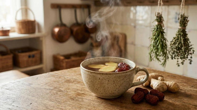 대추생강차 응용 레시피 생강 슬라이스 추가