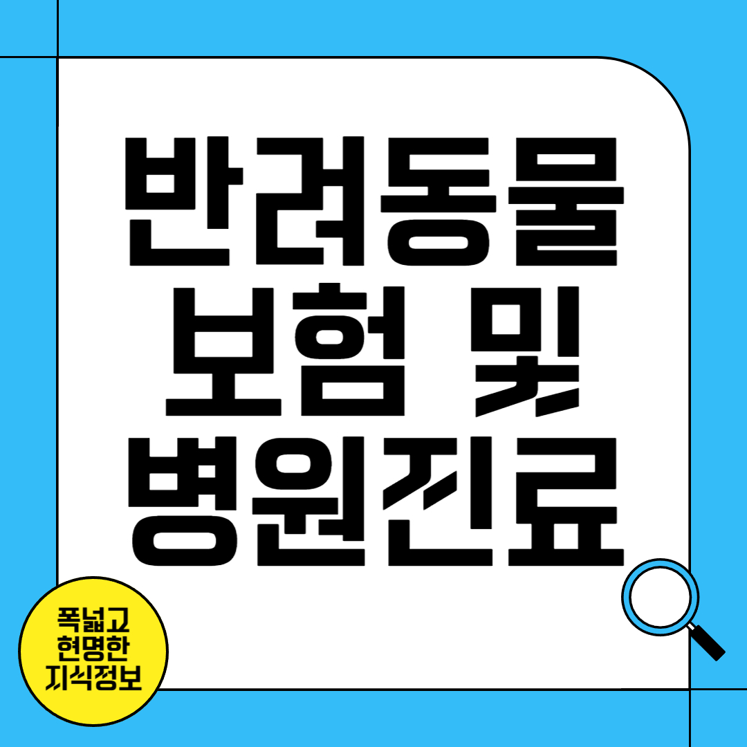 반려동물 보험 및 병원 진료