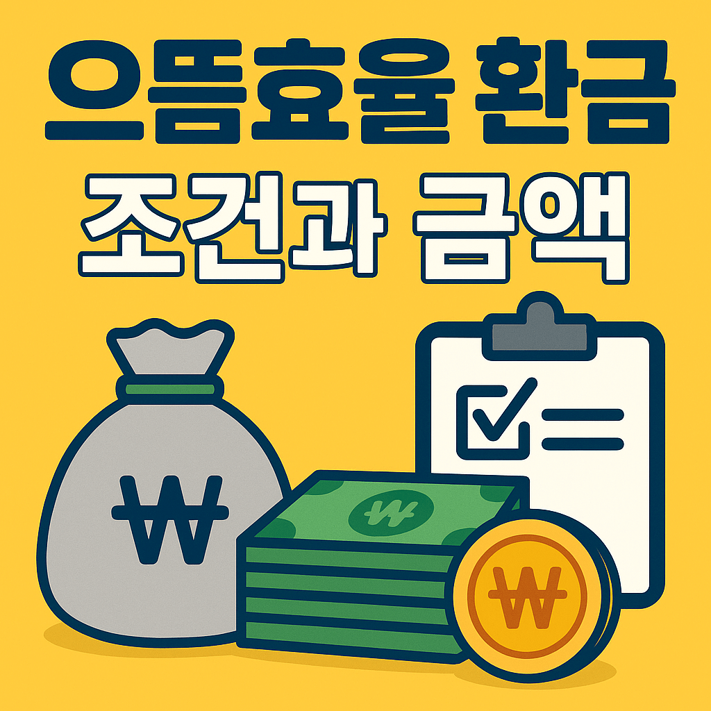 으뜸효율 환급 조건과 금액은?