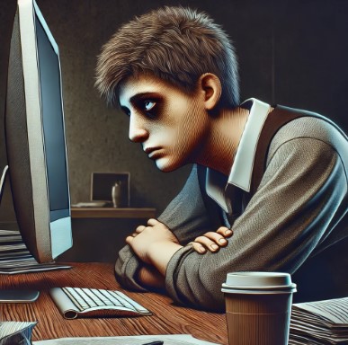 만성피로에 시달리는 남자 사진
