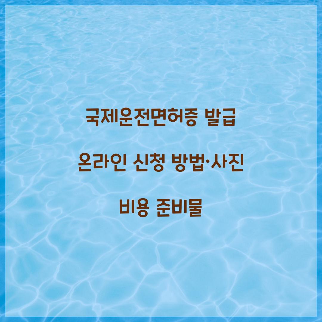 국제운전면허증 발급