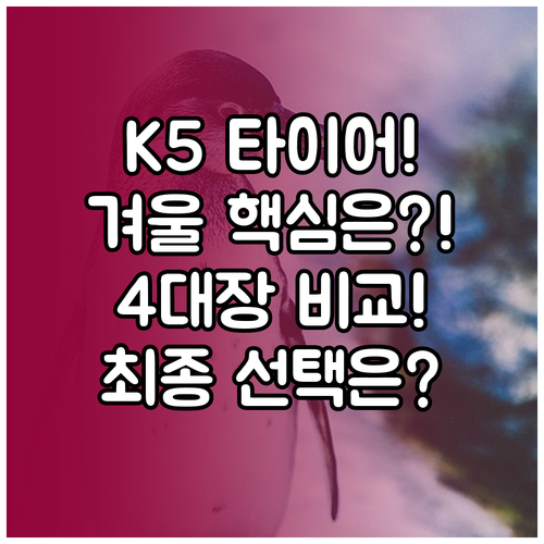 한국 금호 넥센 미쉐린 K5 윈터타이..