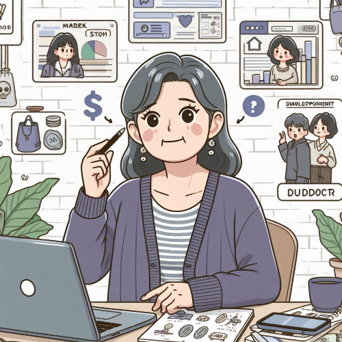 고민하는 여성1명