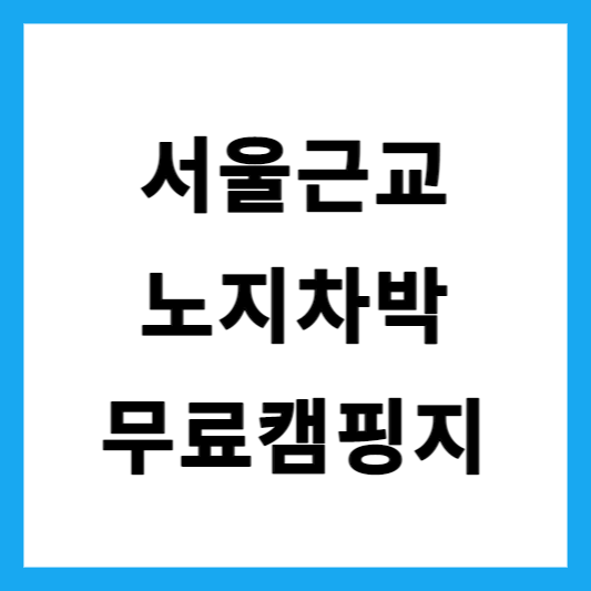 서울근교노지차박지