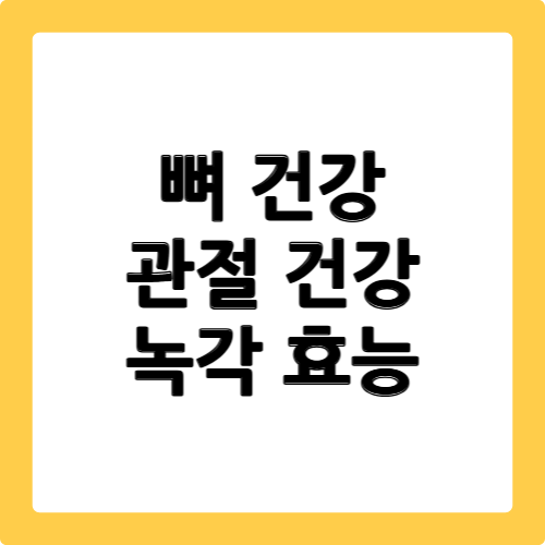 녹각 효능