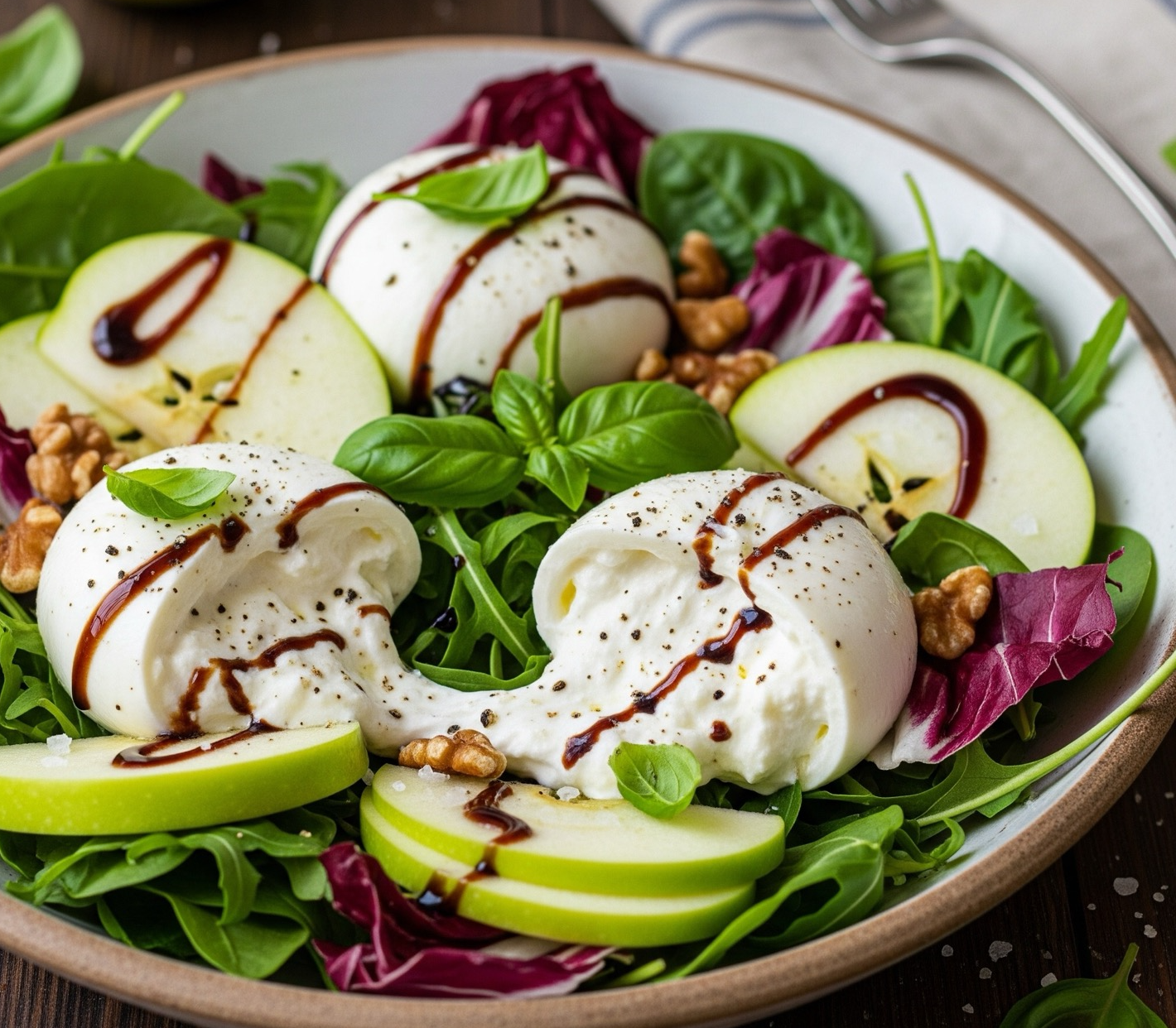 사과 부라타 샐러드