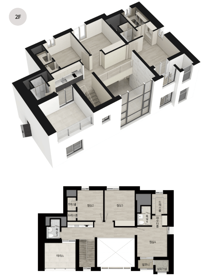 힐스테이트 청주센트럴2차 148타입 2층 평면도