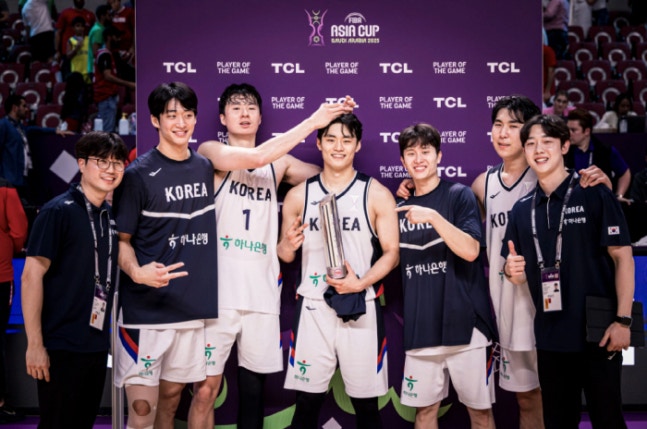 FIBA 아시안컵 이현중 유기상 여준석 이정현 양준석 KOR든스테이트 8강진출결정전 남자농구대표팀