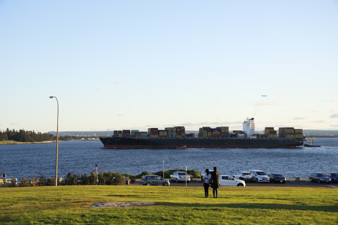Container ship.