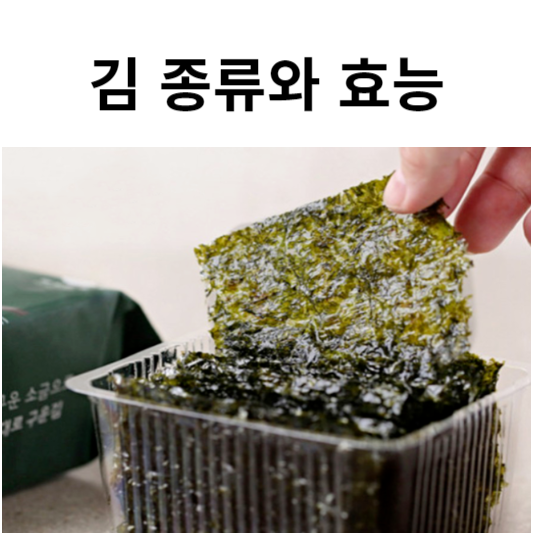 김 종류와 효능