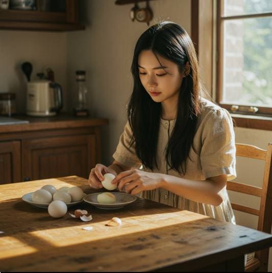 계란을 오래 삶으면 노른자가 연한 녹색으로 변하는 이유