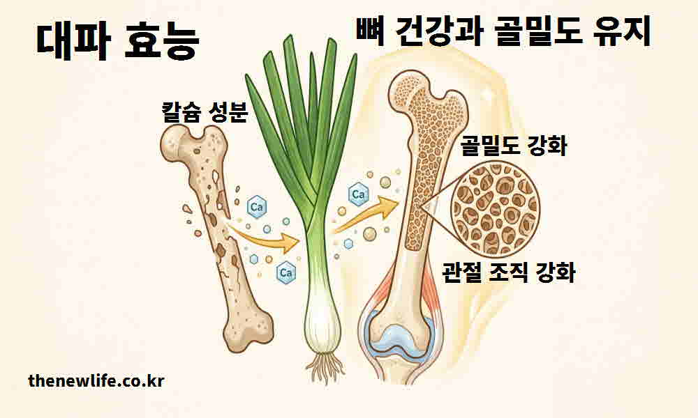 대파 효능 뼈 건강 골밀도 유지