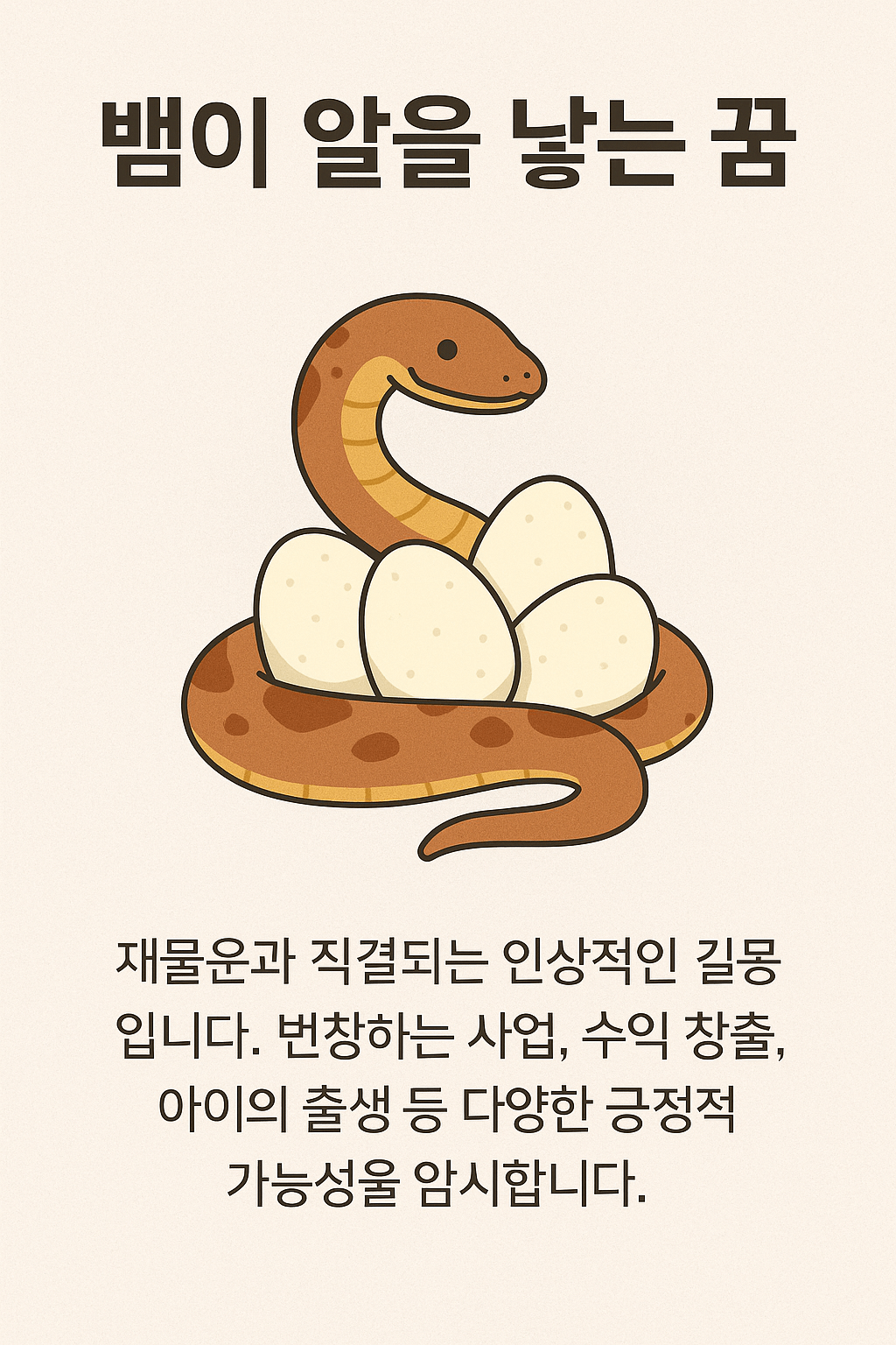 알 낳는 뱀 꿈해몽