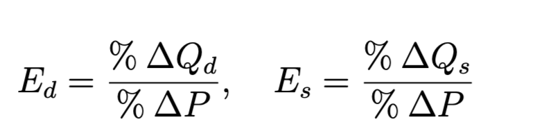 가격탄력성-수학식