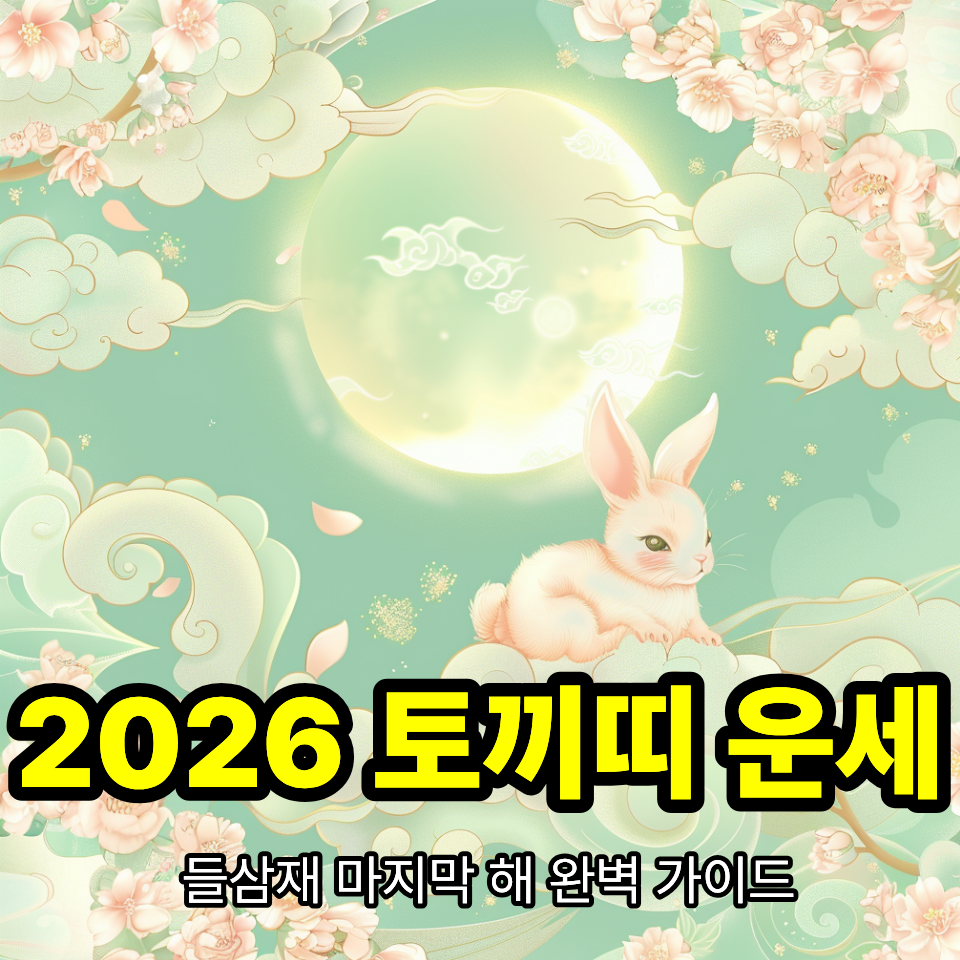 2026년 토끼띠 들삼재 마지막 해를 정리
