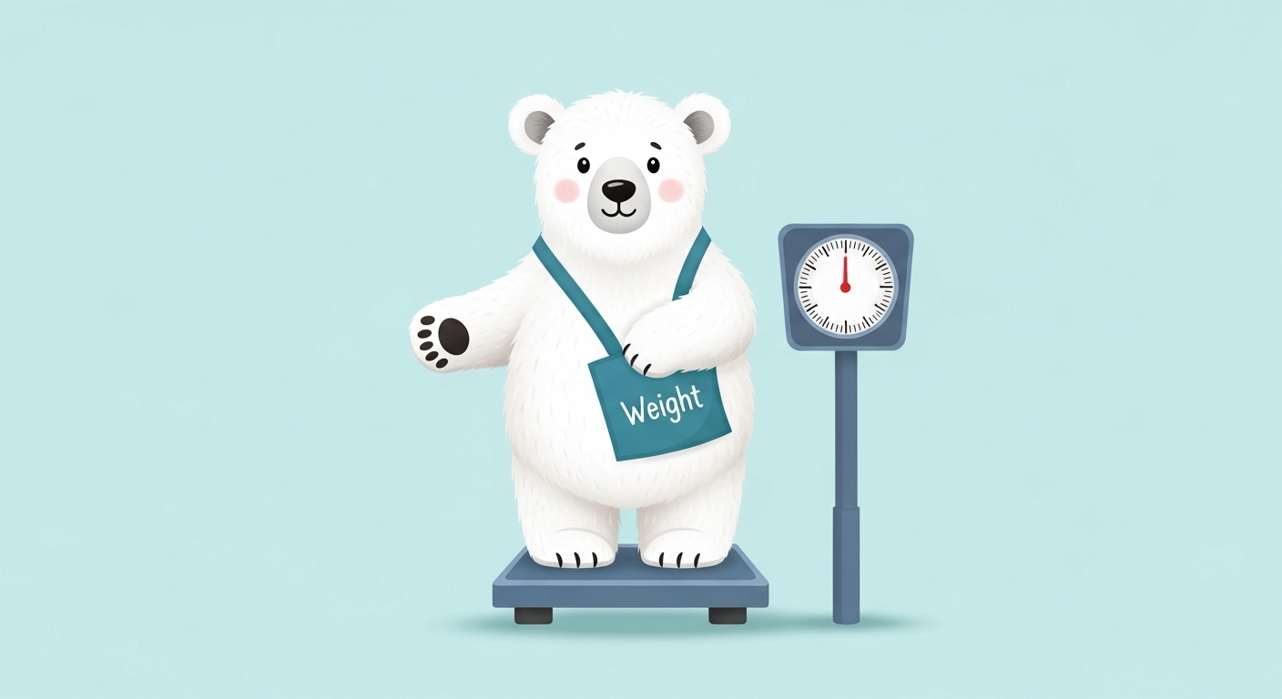 체중 재는 북극곰