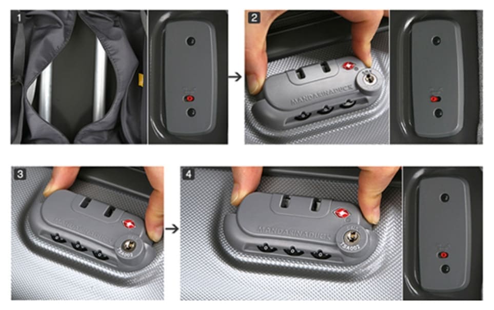 만다리나덕 캐리어 비밀번호 설정