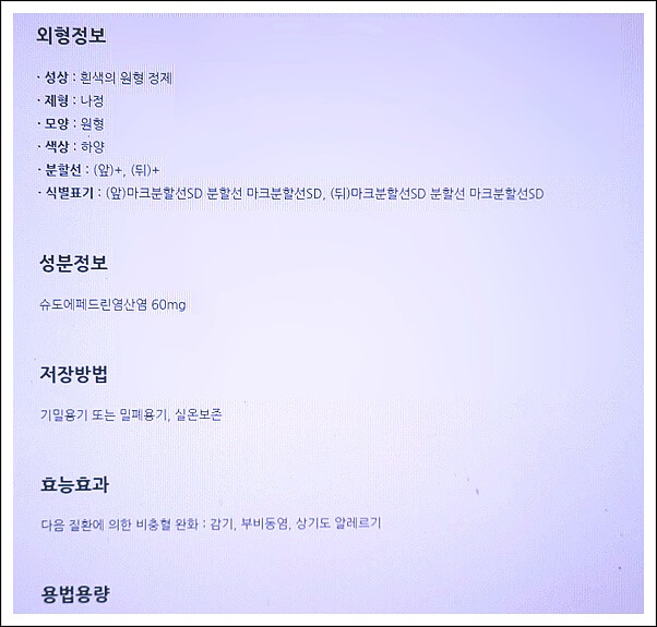 의약품명 검색방법