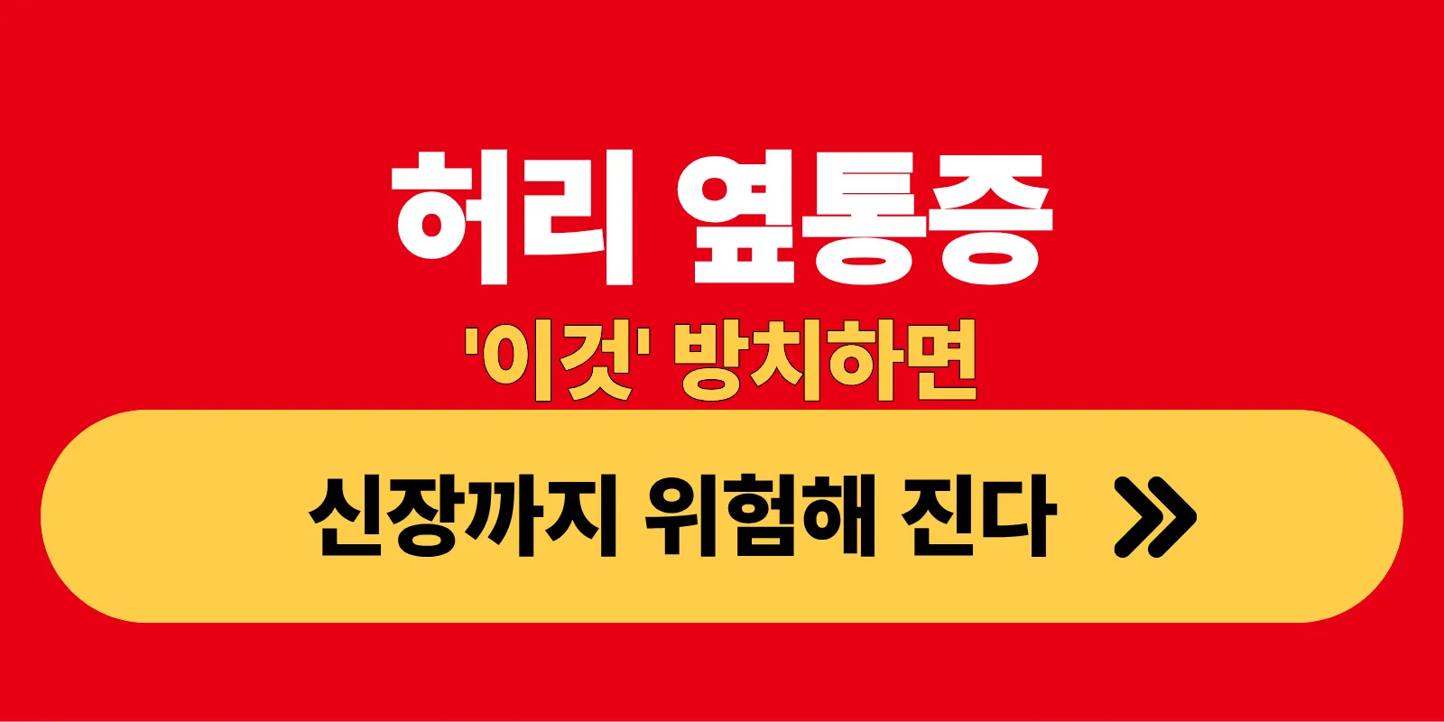 허리옆통증 이것 방치하면 신장까지 위험해진다