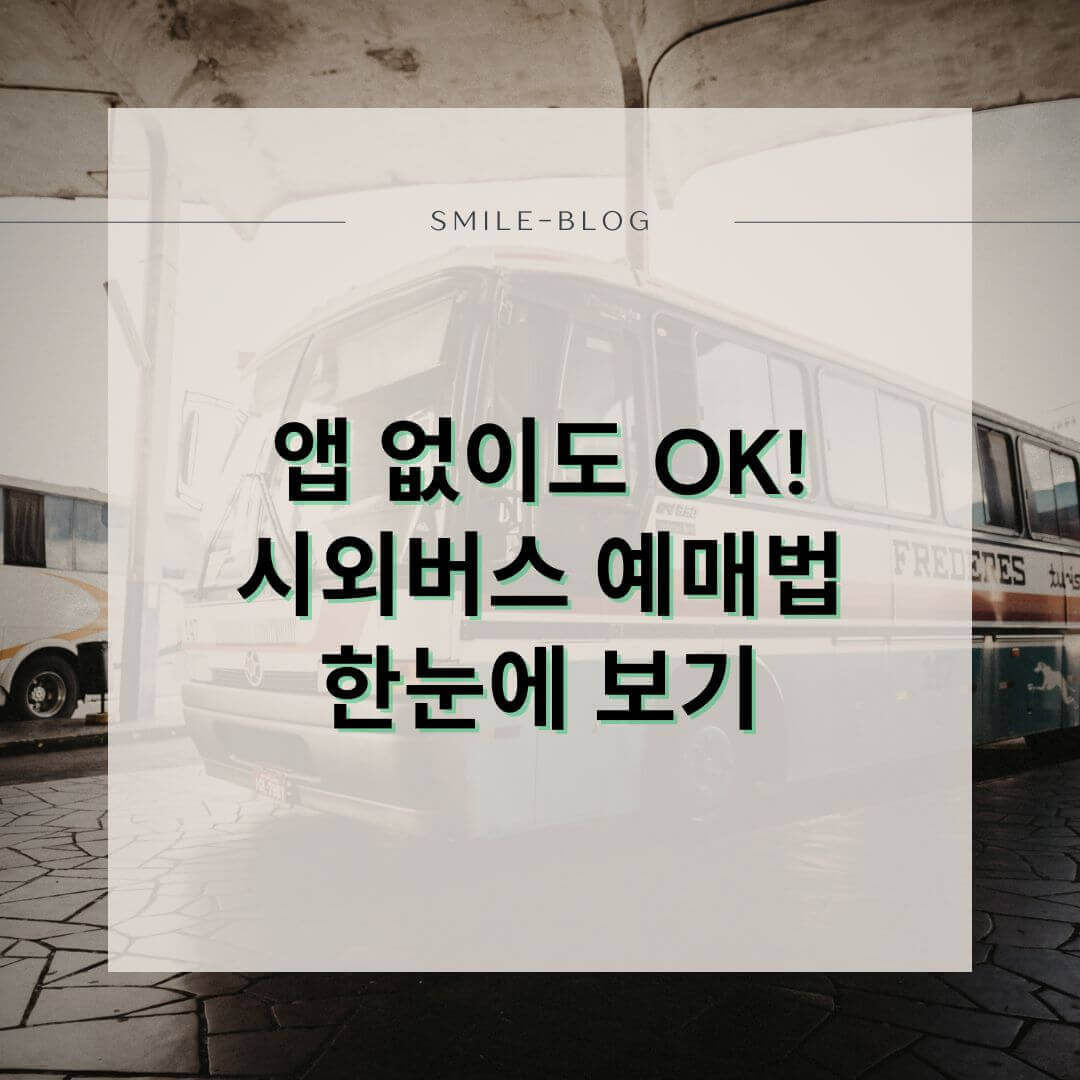 [2025 최신] 시외버스 예매 완전정복 &ndash; 티머니로 시간표 확인부터 QR탑승까지!