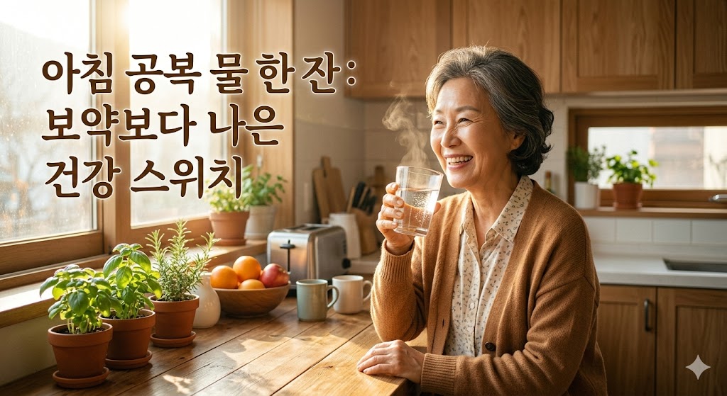 "아침 공복 물 한 잔: 보약보다 나은 건강 스위치"