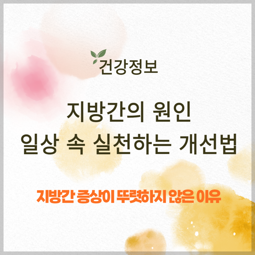 지방간, 원인과 일상 속 간단히 실천하는 개선법