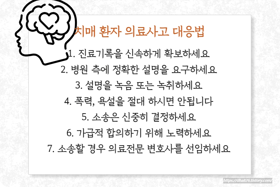 치매 치료 의료사고 대응