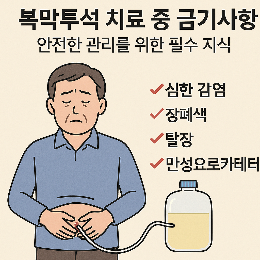 복막투석 치료 중 금기사항, 안전한 관리를 위한 필수 지식
