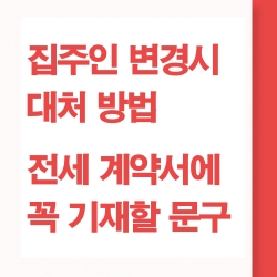 전세 집주인 변경
