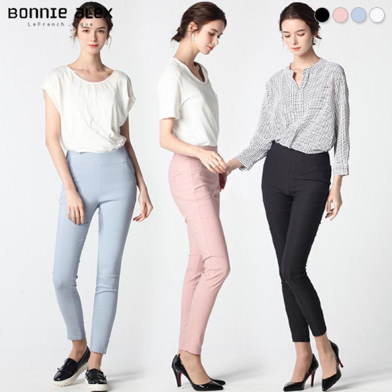 보니알렉스 밴디드 스키니 팬츠