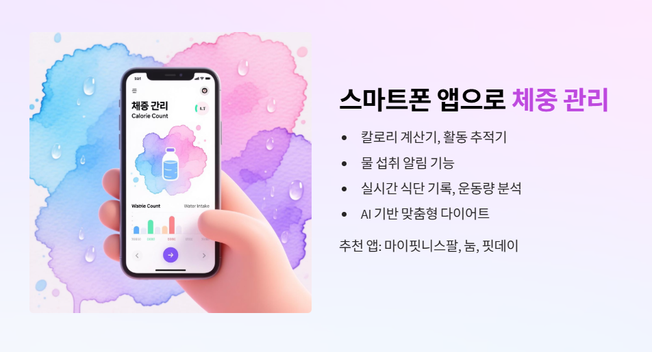 스마트폰 앱으로 체중 관리