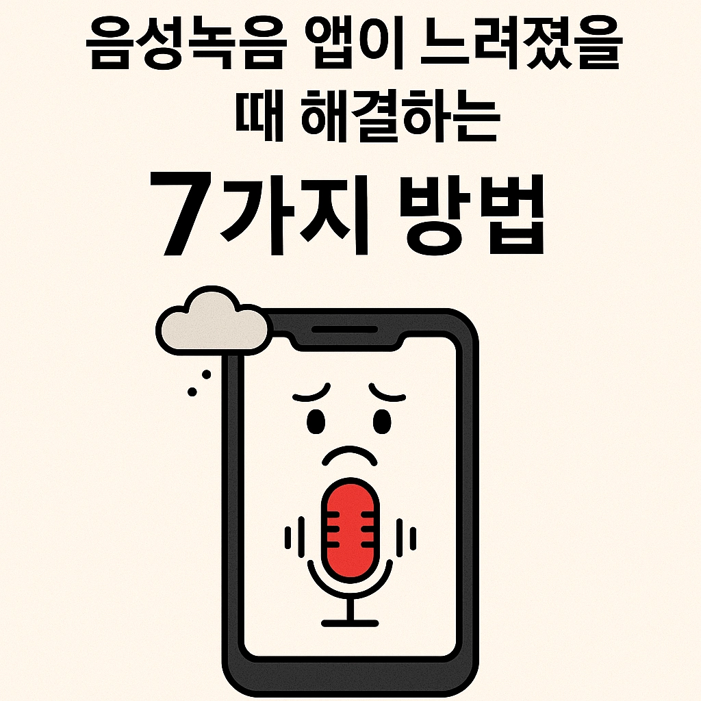 음성녹음 앱이 느려졌을 때 해결하는 7가지 방법