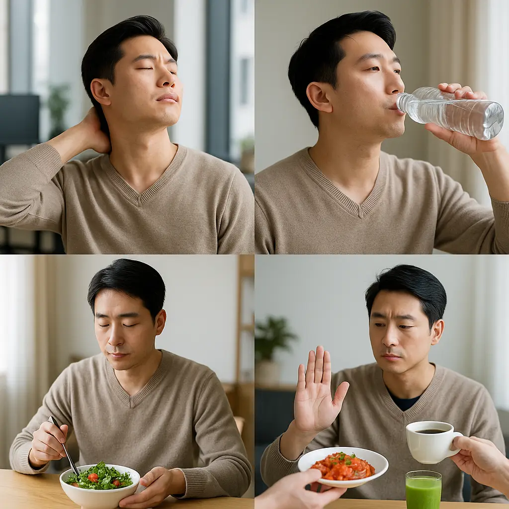 목 기포 소리를 줄이는 생활습관