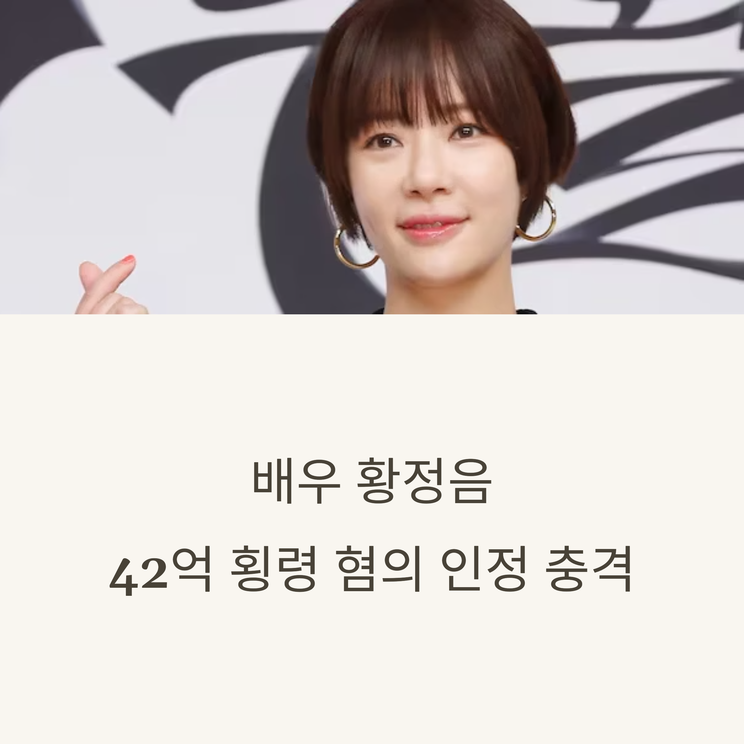 배우 황정음, 42억 횡령 혐의
