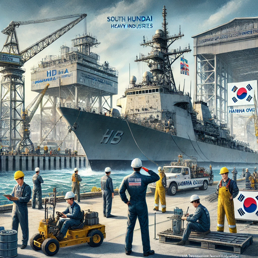 미국 해군 MRO 시장: 한국 조선업체들의 새로운 기회를 표현한 그림