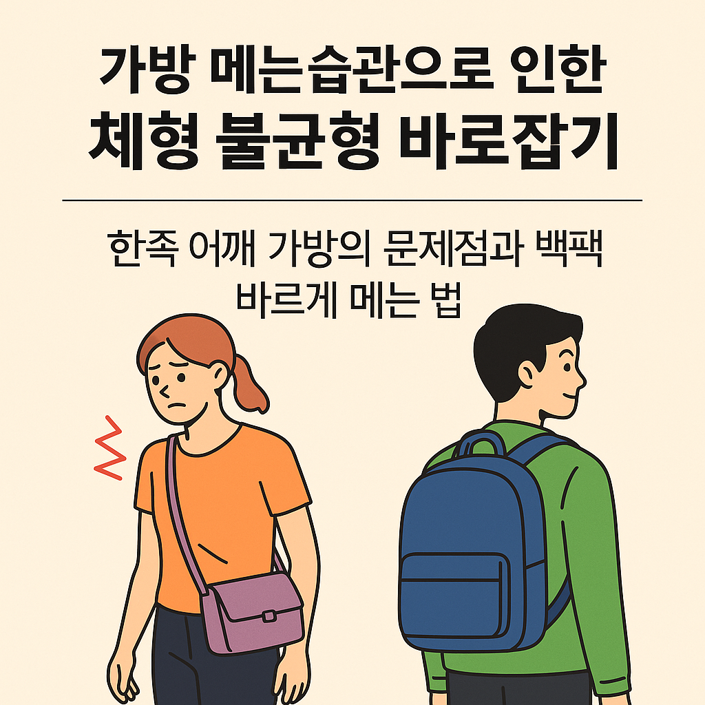 가방 메는 습관으로 인한 체형 불균형 바로잡기