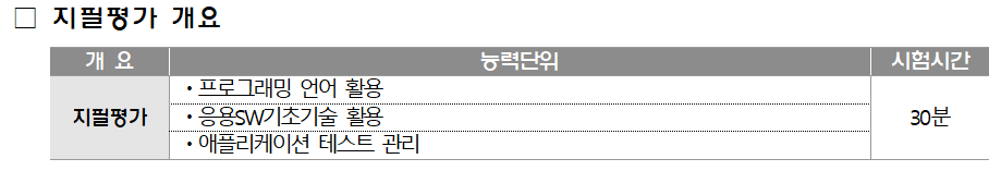 지필평가 개요