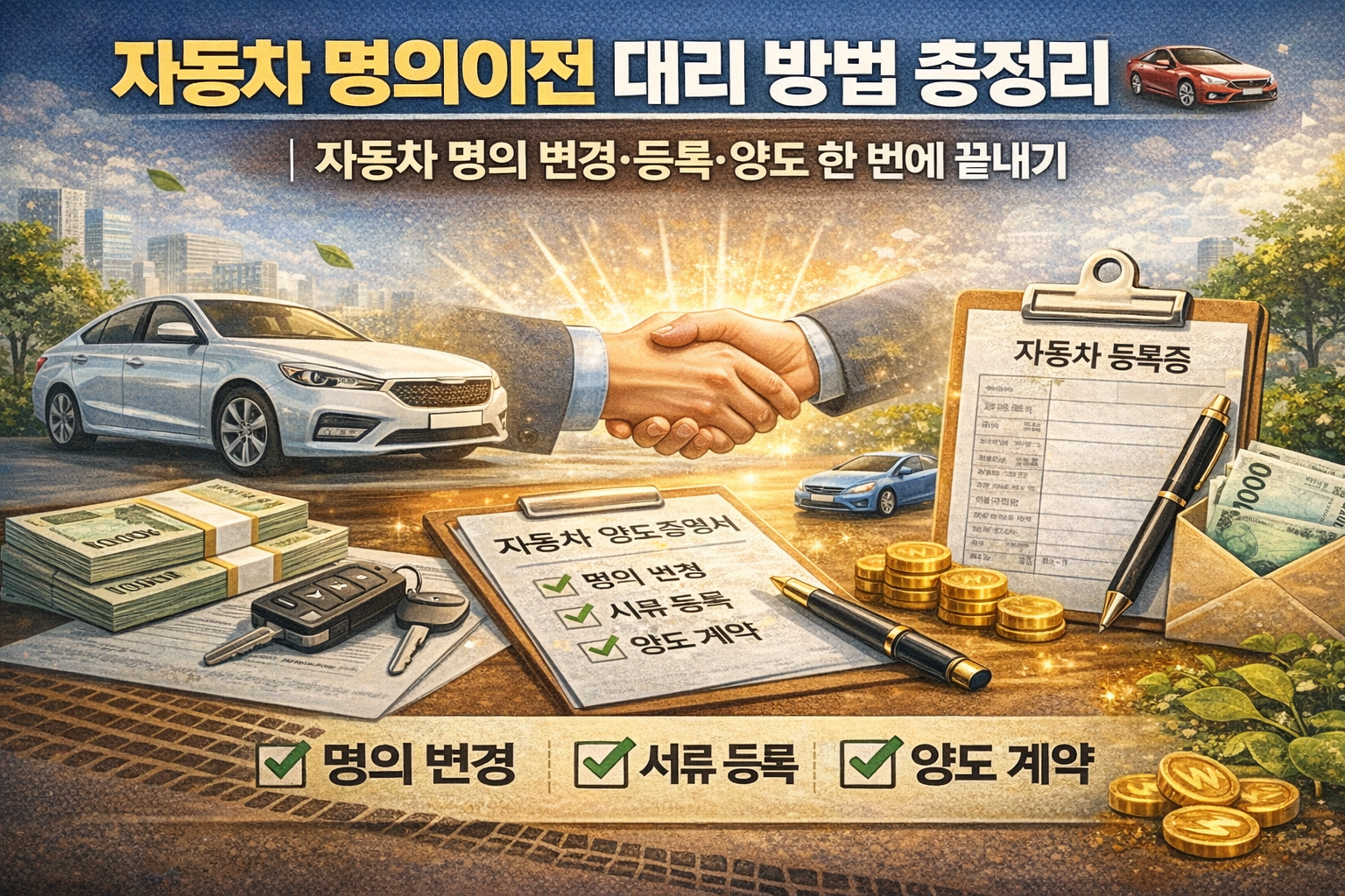 자동차 명의이전 대리 방법 총정리 🚗 자동차 명의 변경·등록·양도 쉽게 끝내는 법