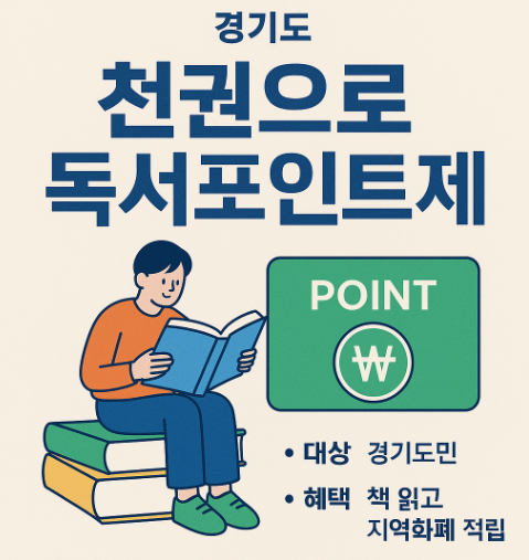 경기도 독서포인트제 지역화폐 천권으로 신청 사이트 가입 참여 방법 총정리1