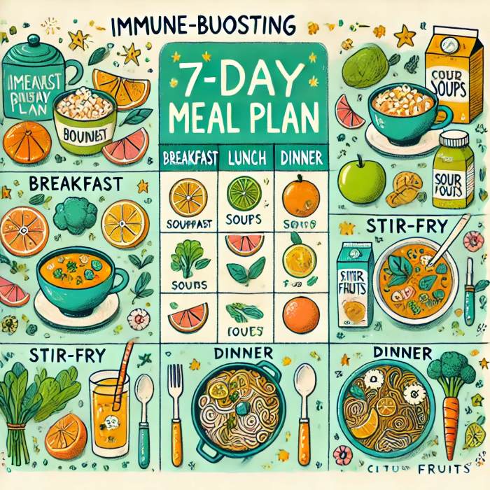 일주일 면역력 향상 식단표